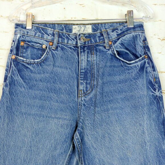 We The Free People Laurel Canyon Flare Jeans Womens 27 Blue Wilson Denim FLAWS - Picture 5 of 15